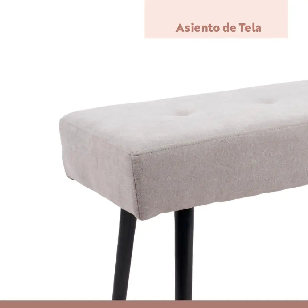 Banqueta Acolchada Simply - Gris