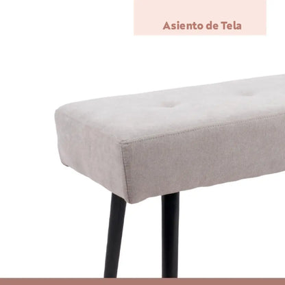 Banqueta Acolchada Simply - Gris