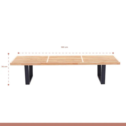 Banqueta de Madera y Metal George Nelson 160cm