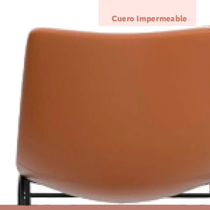 Pack de 4 Sillas Burgos de Comedor de Cuero Sintético y Meta