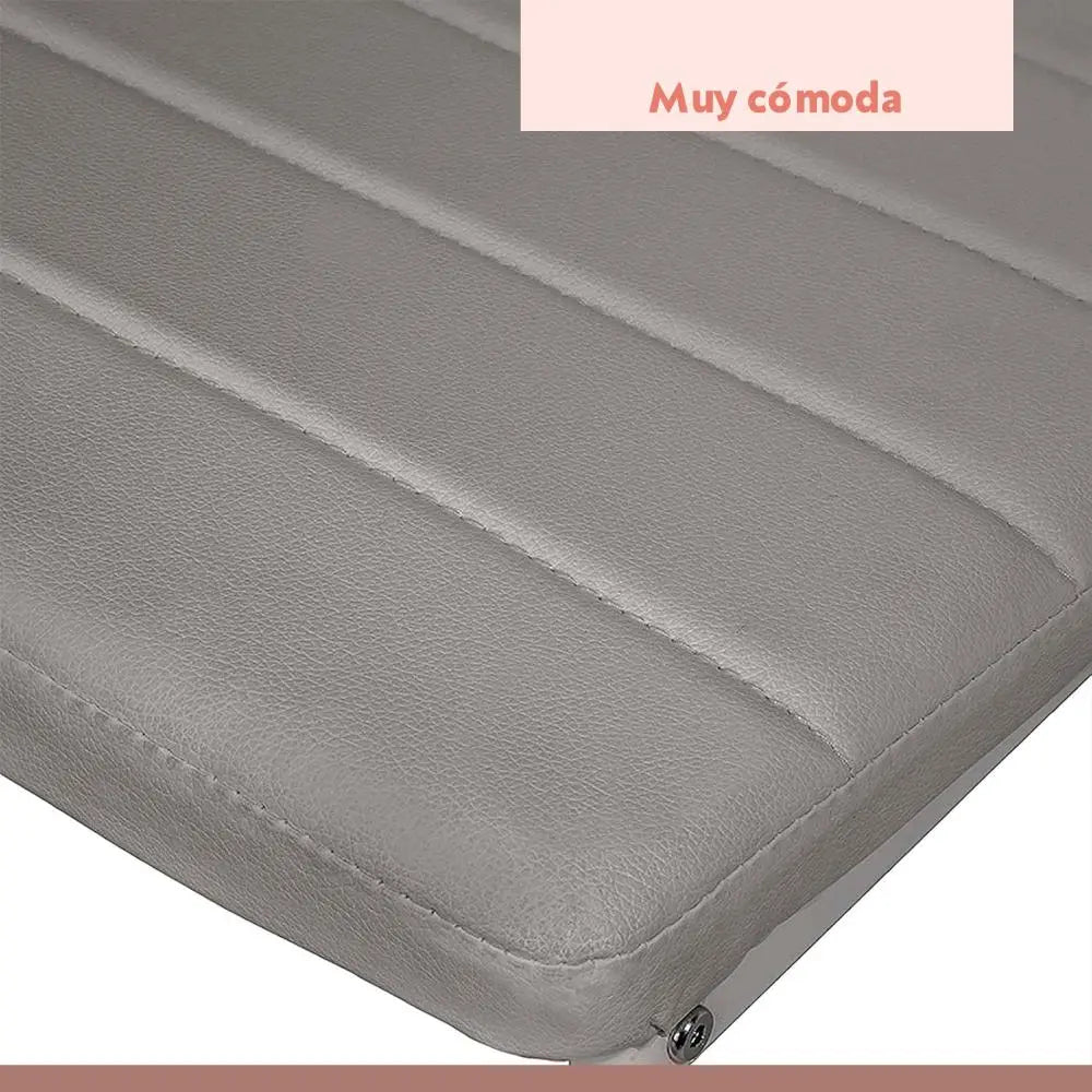 Pack de 4 Sillas Dining Liana con patas cromadas – Gris