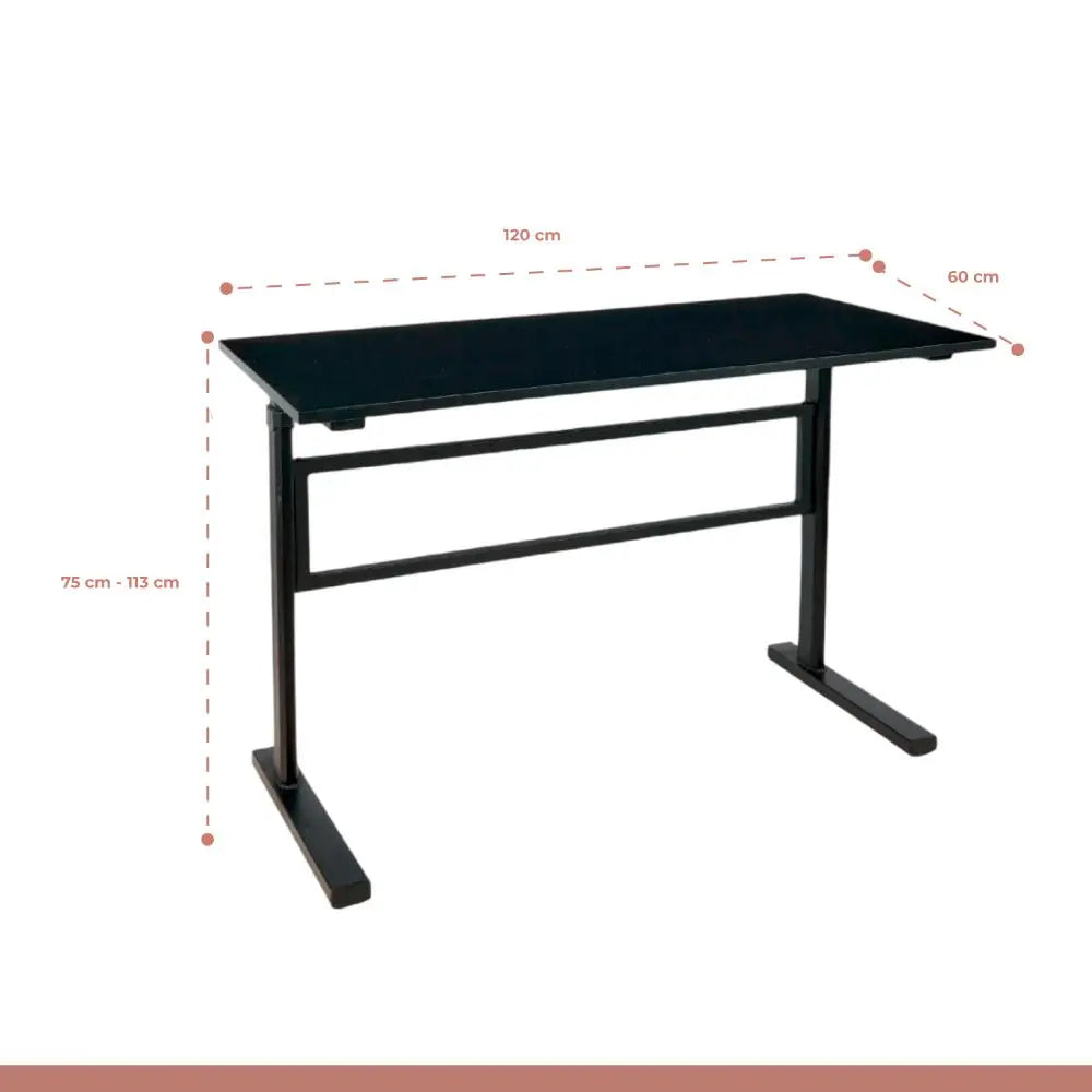 Escritorio de trabajo con altura regulable standing desk – Negro