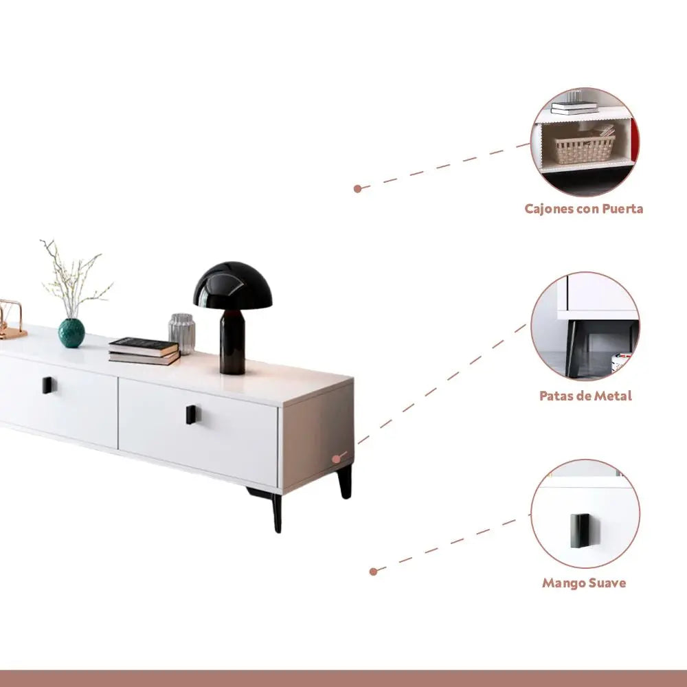 Rack de TV o Buffet con Cajones Alpine