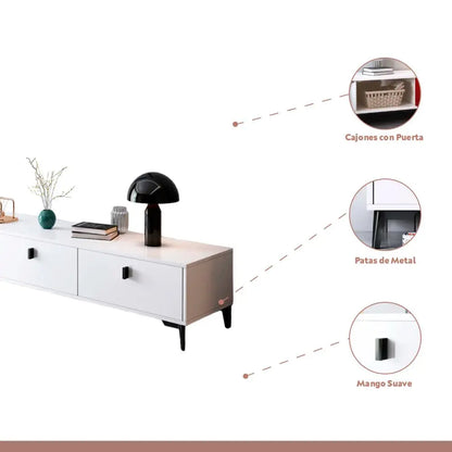 Rack de TV o Buffet con Cajones Alpine
