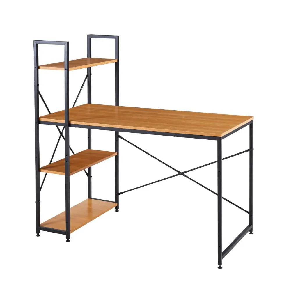 Escritorio Industrial Home Office con Repisas Oslo – Madera Clara