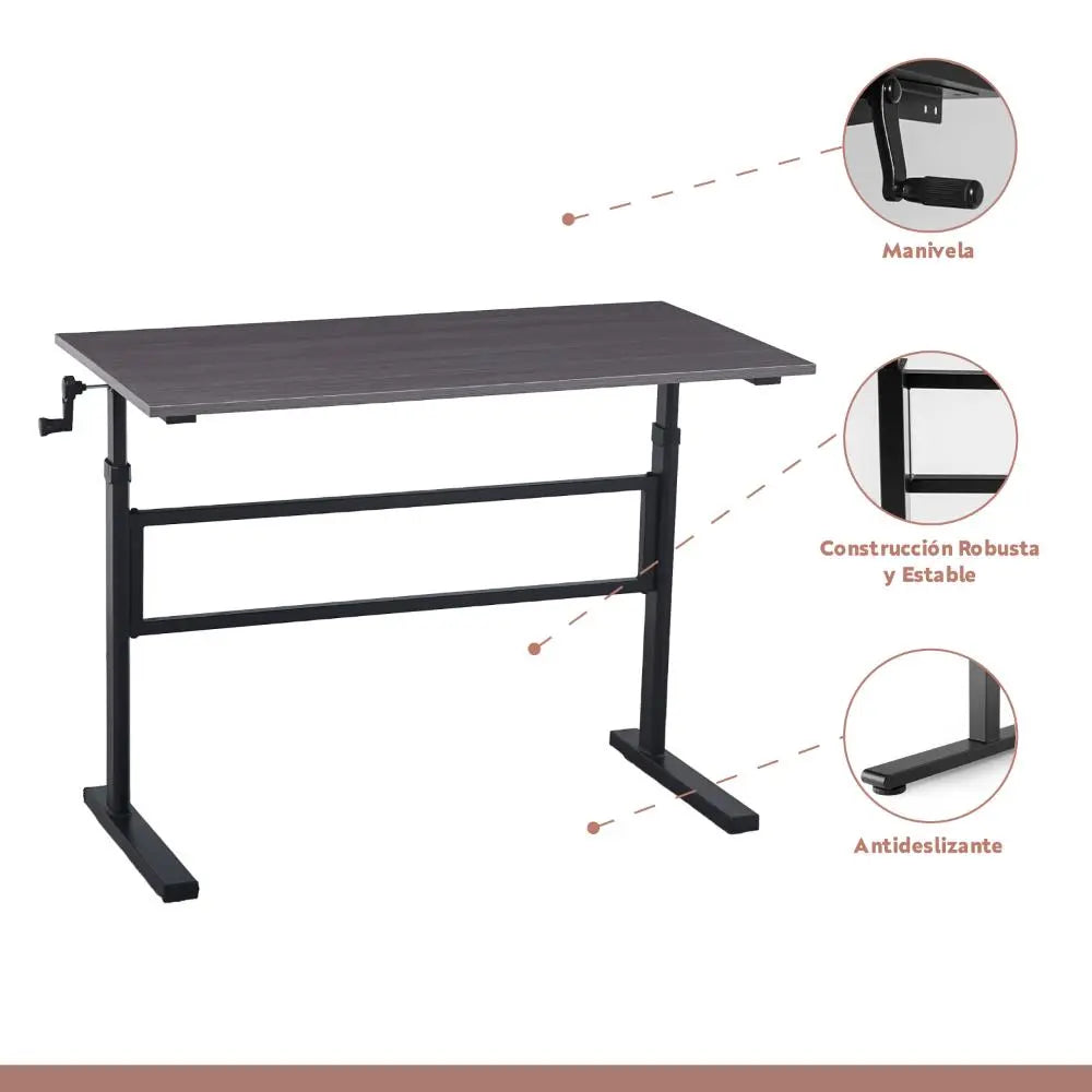 Escritorio de trabajo con altura regulable standing desk – Gris