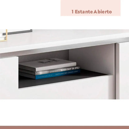 Rack de TV o Buffet con Cajones Simply White