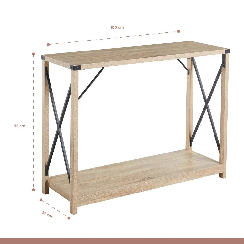 Mesa de Arrimo Cross 2 Niveles – Madera